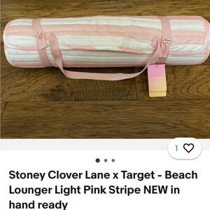 Chic Pink and White Striped Lounger for Relaxation